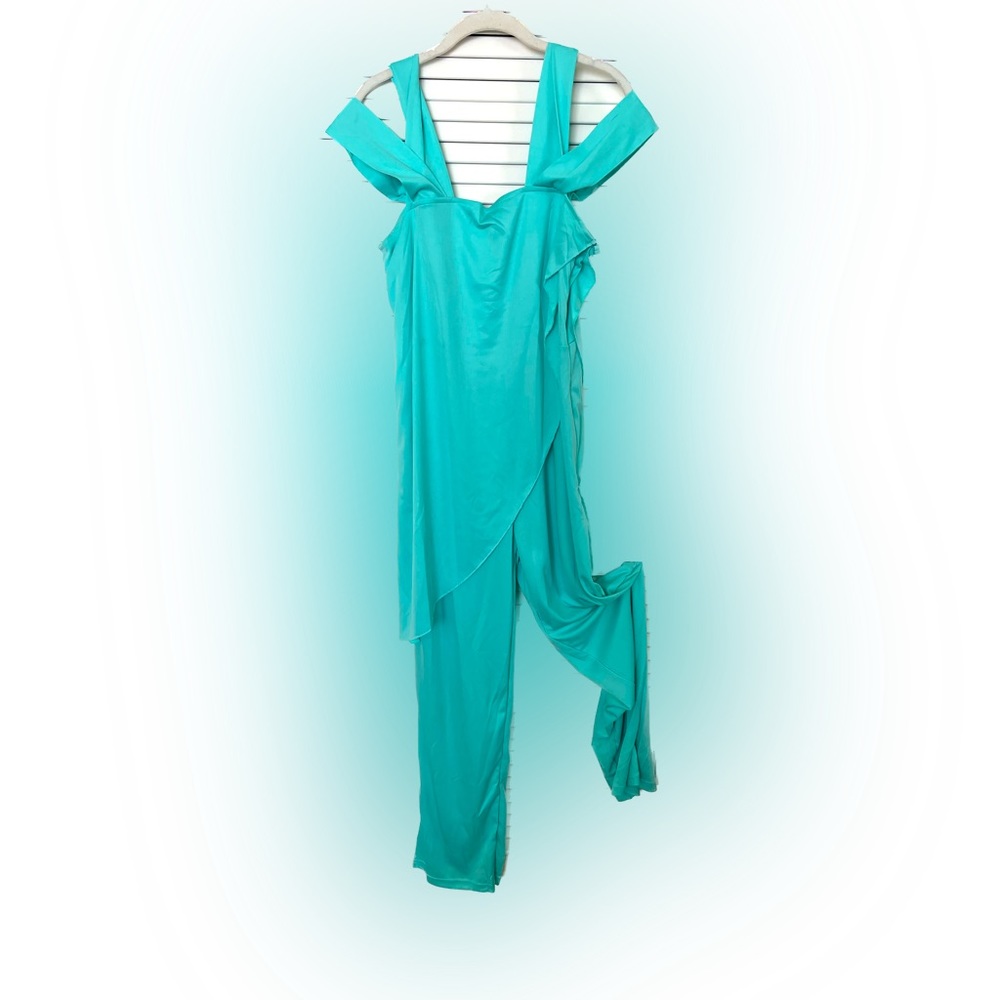 OL Lady women’s strappy jumpsuit in teal. M